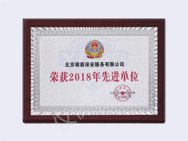 北京银盾保安服务有限公司2018北京市公安局颁发先进单位